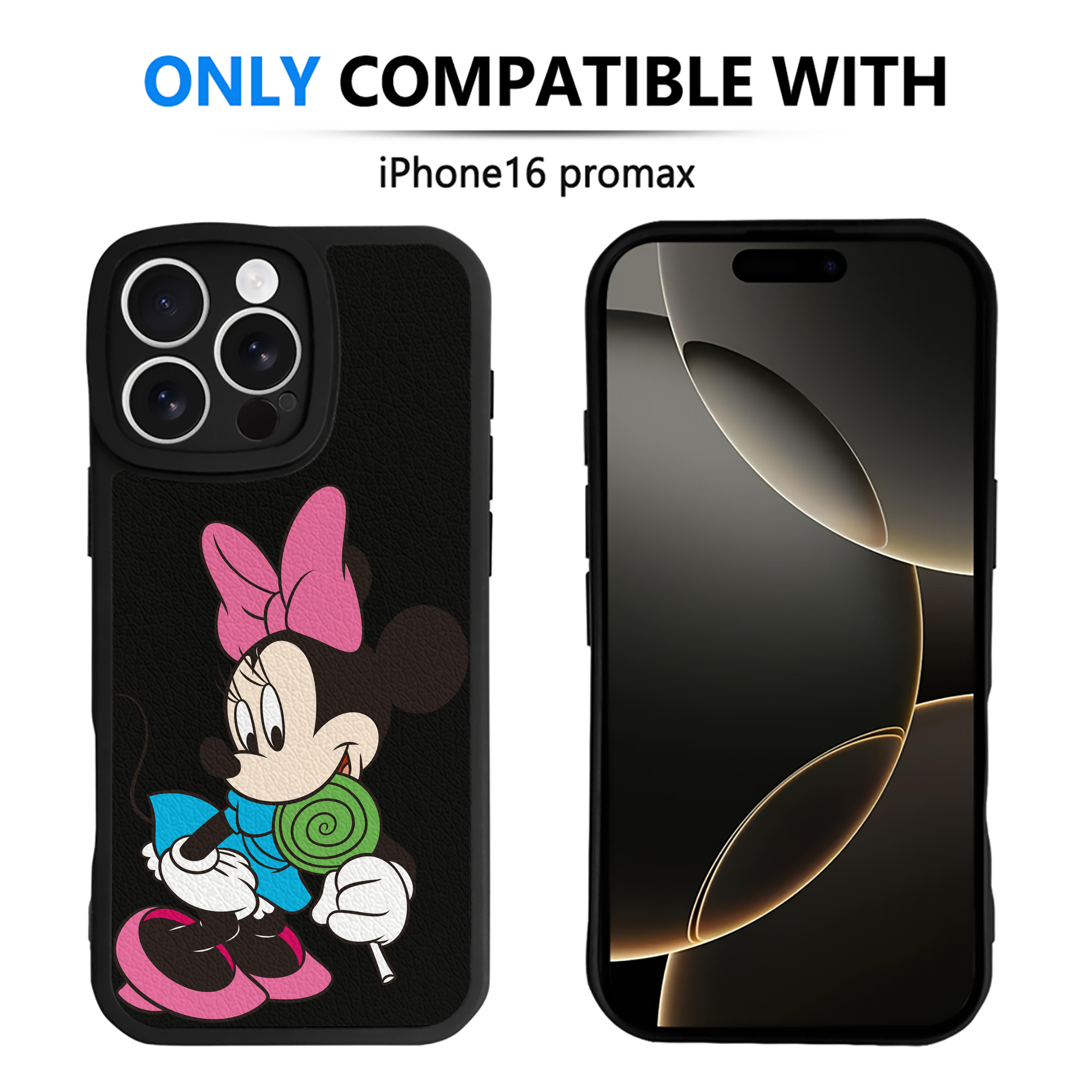 （画像用） ミッキーマウス Mickey Mouse 【iPhone 16シリーズ対応】シリコンスマホケース（レザー調） 材質：シリコン